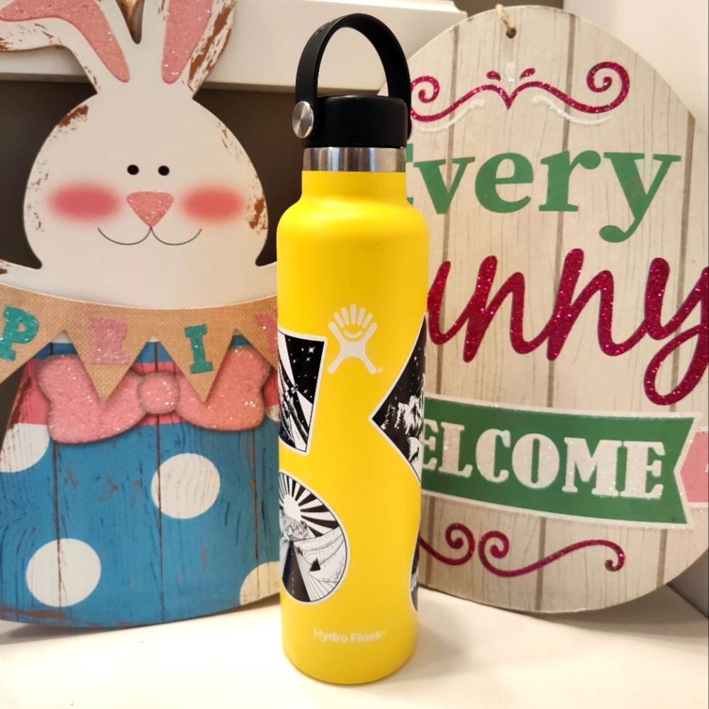 GUC Hydro Flask 24 oz Stainless Steel Insulated Thermos Bottle, Bright Yellow